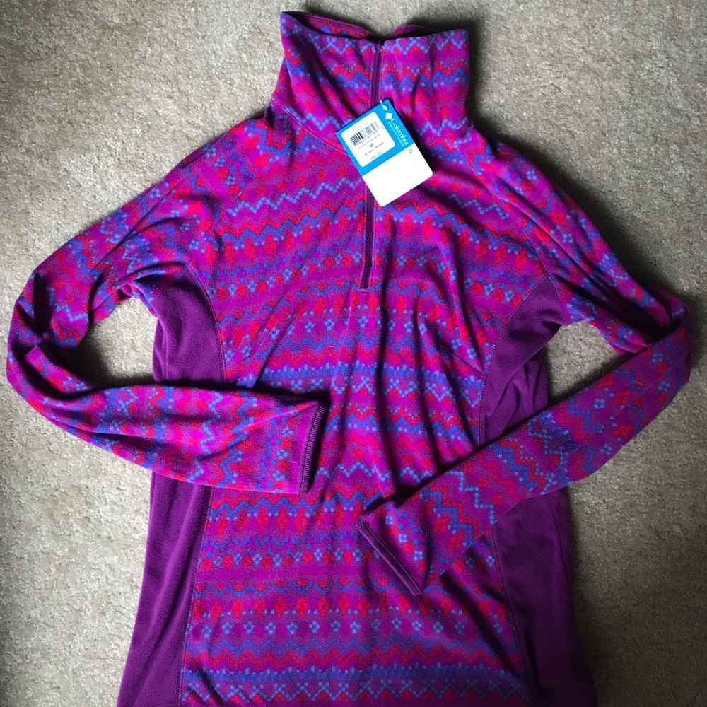 NWT purple half zip Columbia